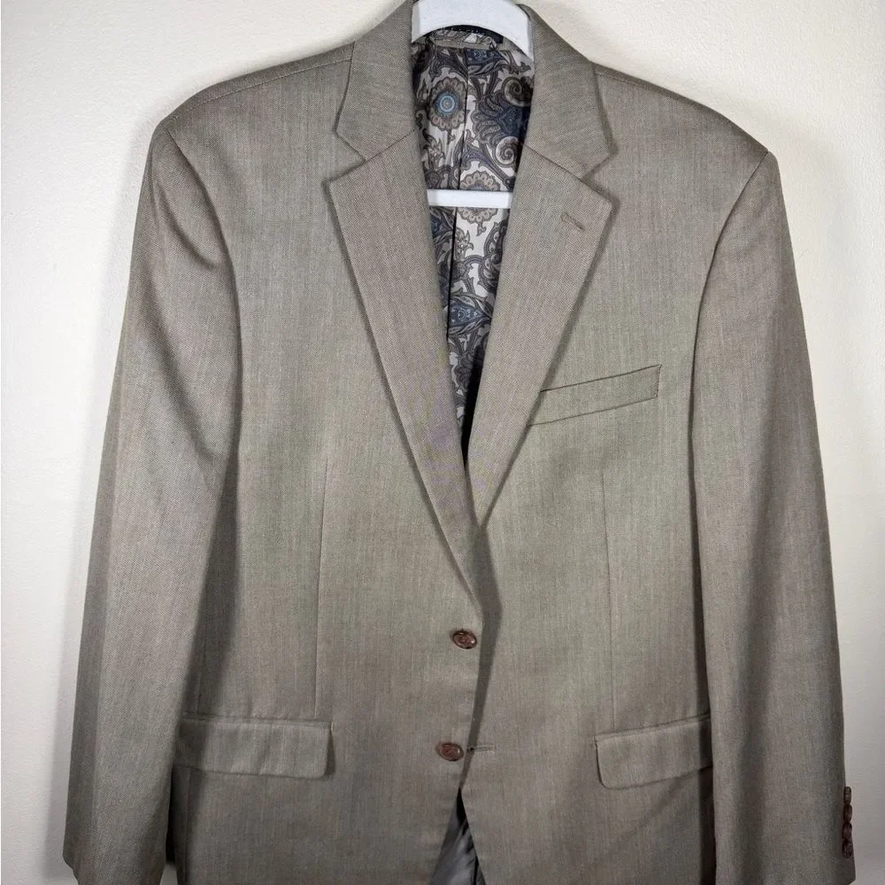 Lauren Ralph Lauren Tan Blazer with Paisley Lining